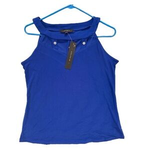 NWT Atelier 29 Cobalt Halter‎ Sleeveless Career Blouse Women’s Size Medium.